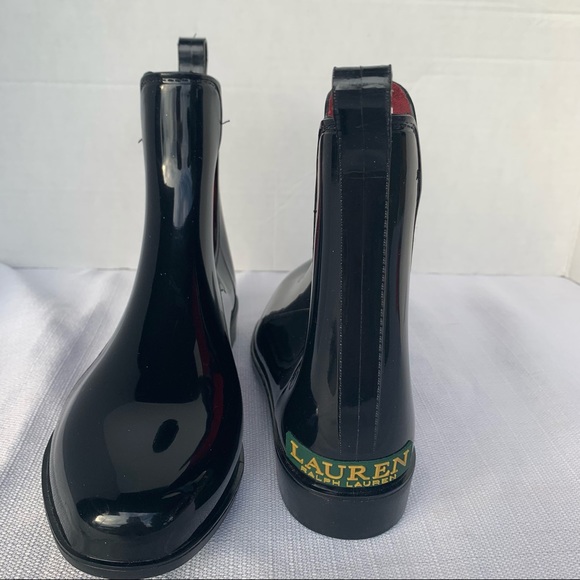 Lauren Ralph Lauren | Black/Bright Tally Rain Boots Size 7. - Picture 4 of 12
